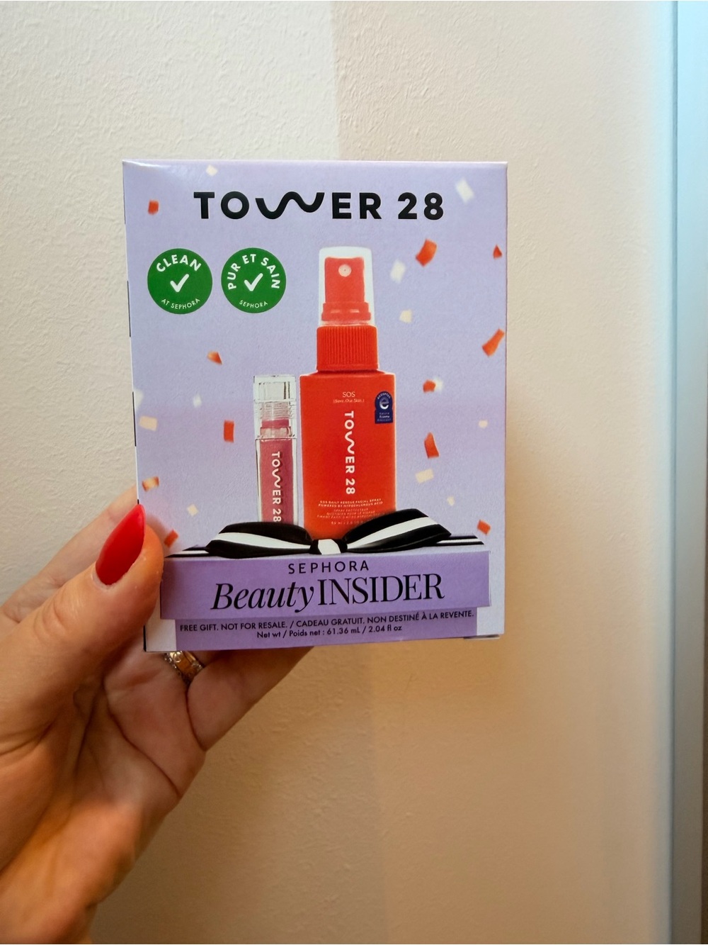 Tower 28 Red Mini SOS Rescue Facial Spray & Shine On Lip Jelly “Pistachio” Duo